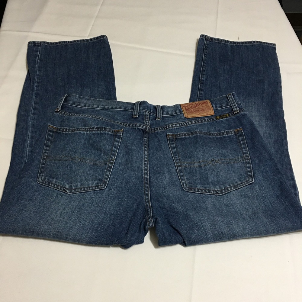Lucky Brand Jeans Mens Size 36 Blue Straight Leg - Picture 5 of 10